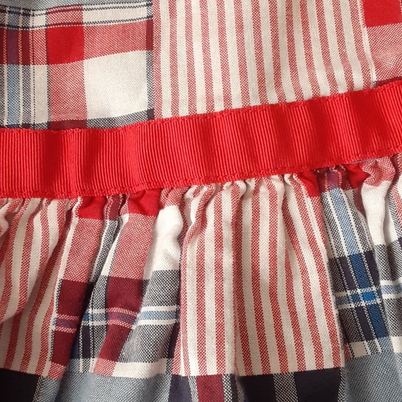 Gymboree infant red, white, & blue patchwork dress - Picture 3 of 7